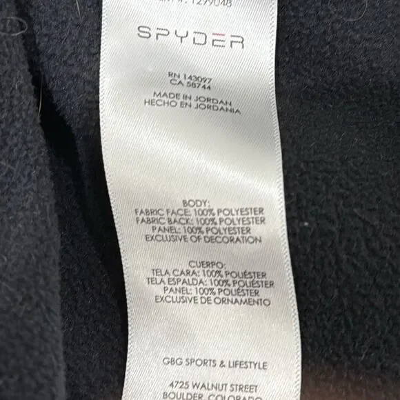Spyder Quarter Zip Gray Black Jacket Size Medium - Picture 6 of 6